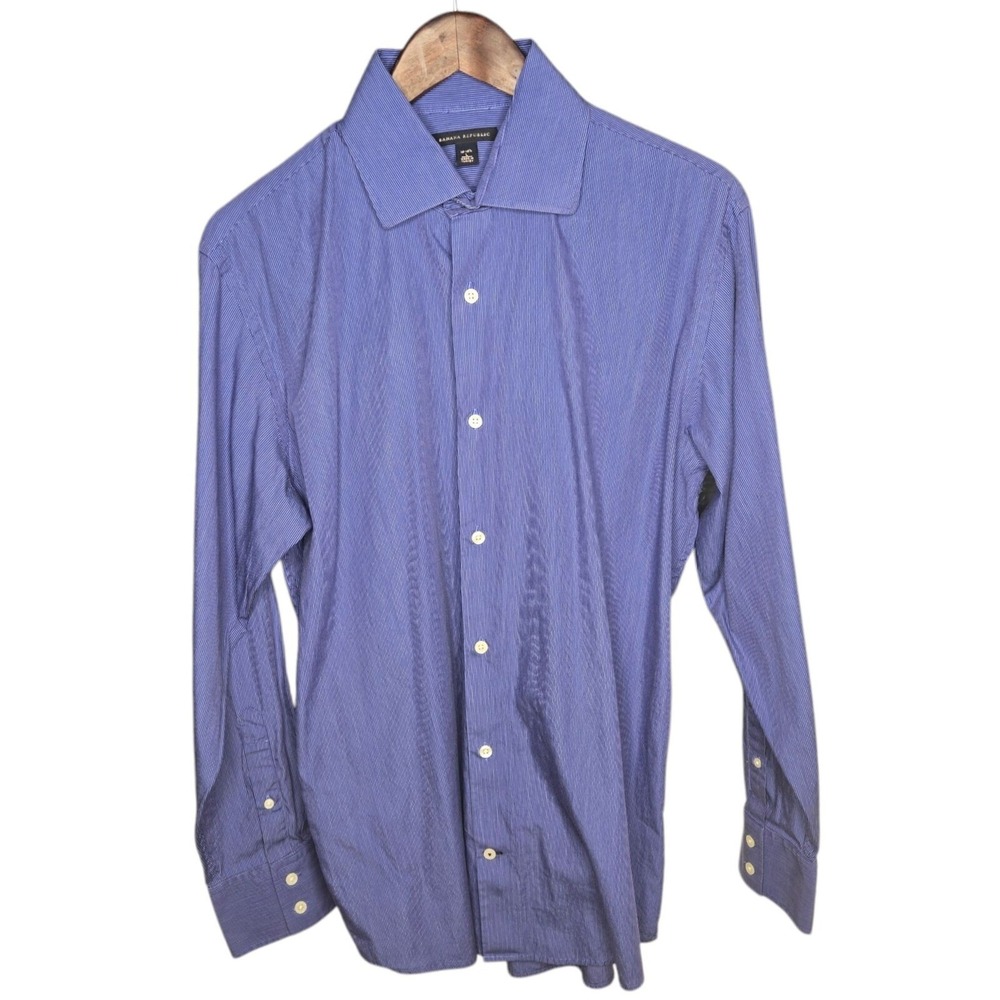 Banana Republic‎ Dress Shirt Striped Long Sleeve Button Down Blue Mens L